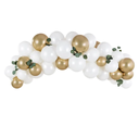 Guirlande de ballons blanc et or