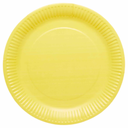 Assiettes en papier unicolore 23 cm, paquet de 8