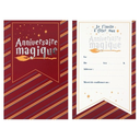 6 Invitations "Anniversaire magique" - Harry Potter