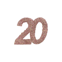 Confettis 20 ans paillettes rose gold