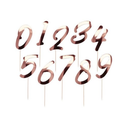 Cake toppers chiffres rose gold
