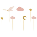 Cake toppers Cigogne rose