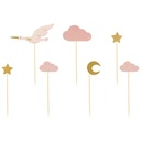 Cake toppers Cigogne rose