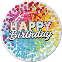 6 Assiettes "Happy Birthday" multicolore