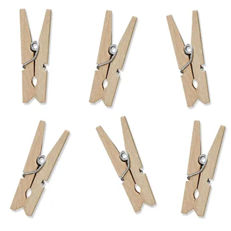 Mini pinces décoratives en bois