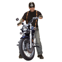 Casque de Moto avec tête de mort