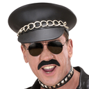 Casquette de rocker en Similicuir