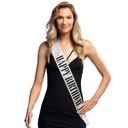 Echarpe de Miss "Happy Birthday" argent