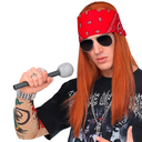 Kit perruque, bandana et lunettes de soleil Axel