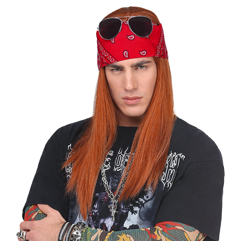 Kit perruque, bandana et lunettes de soleil Axel