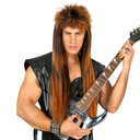 Perruque longue brune de Rocker 