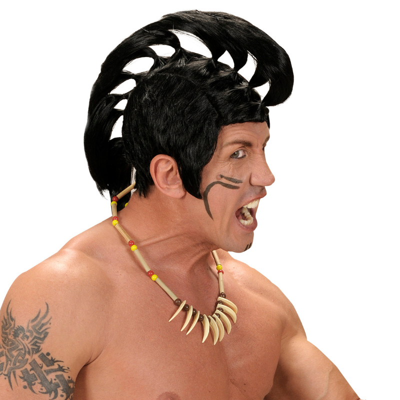 Perruque de mohawk / Punk noire 
