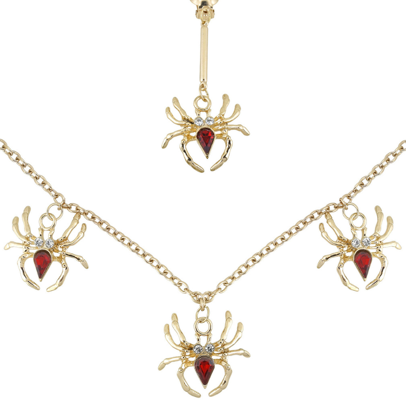 Set de Femme Araignée (Collier et Boucles d'Oreilles)