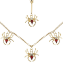 Set de Femme Araignée (Collier et Boucles d'Oreilles)