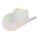 Chapeau de Cowboy blanc irisé