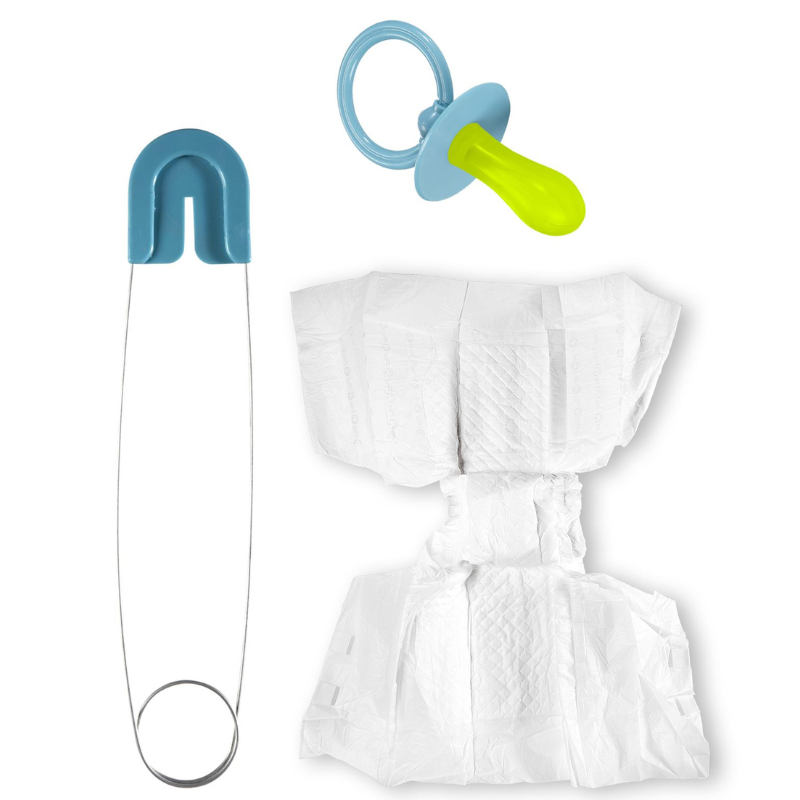 Set d'accessoires de bébé pour adulte bleu