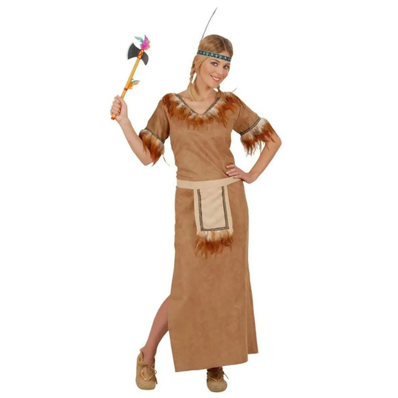 Déguisement d'indienne en suédine pour femme