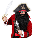 Cache Œil de pirate avec tête de mort