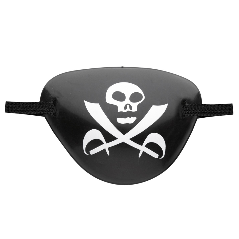 Cache Œil de pirate avec tête de mort