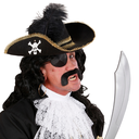 Chapeau de Pirate avec tête de mort et plume