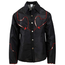 Chemise de Cowboy noire avec paillettes rouges