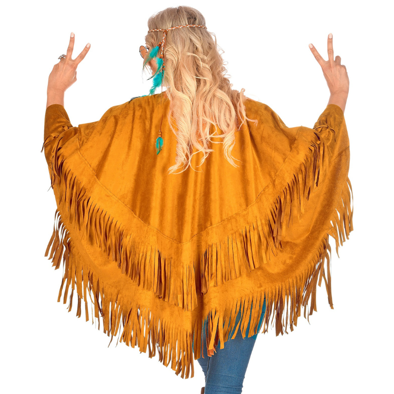 Poncho en Daim Brun