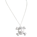 Collier tête de mort avec strass
