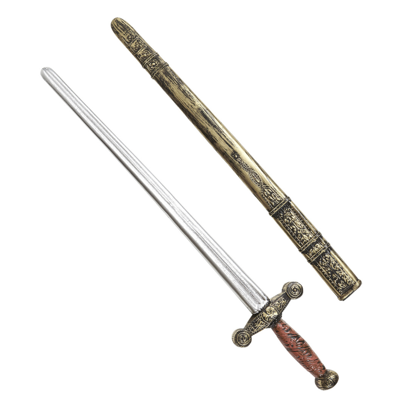 Épée de chevalier antique avec fourreau - 75 cm