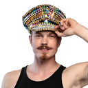 Casquette Arc-en-ciel scintillant