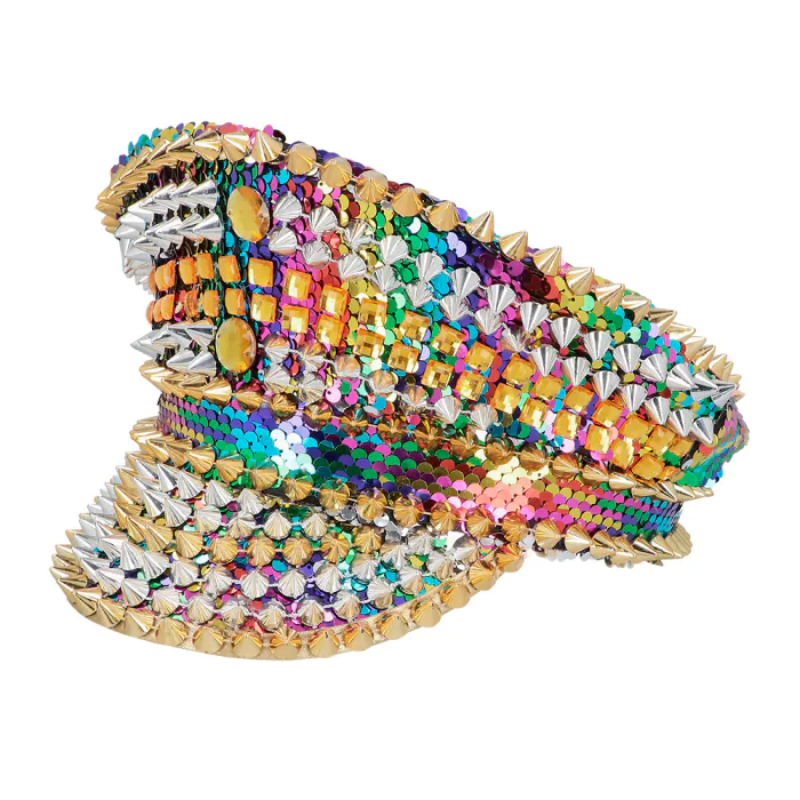 Casquette Arc-en-ciel scintillant