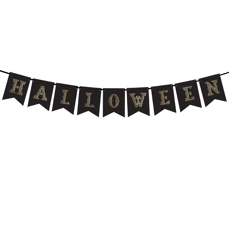Bannière Halloween, noire, 20x175 cm
