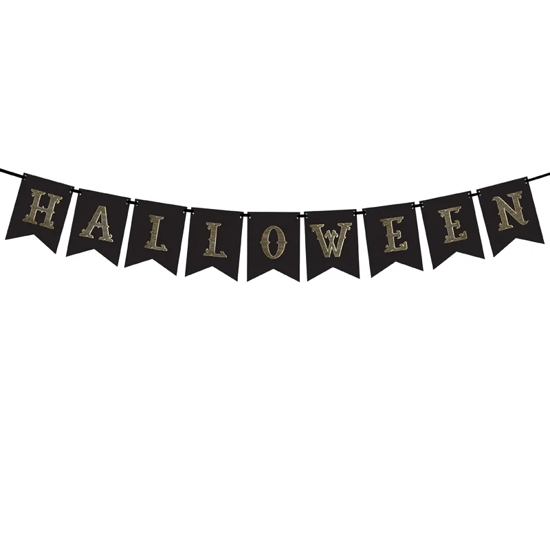 Bannière Halloween, noire, 20x175 cm