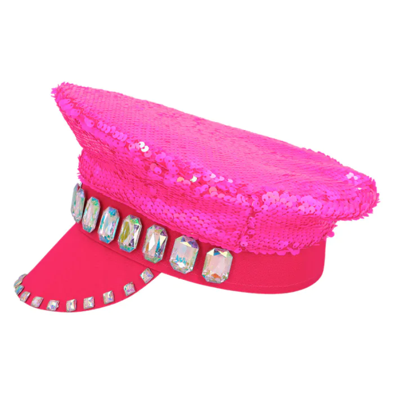 Casquette Sandy Candy sequins réversibles rose/irisé