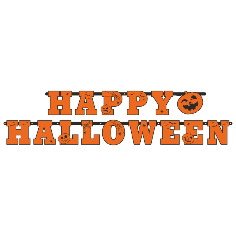 Guirlande Happy Halloween orange