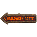 Panneau "Halloween Party" fluorescent