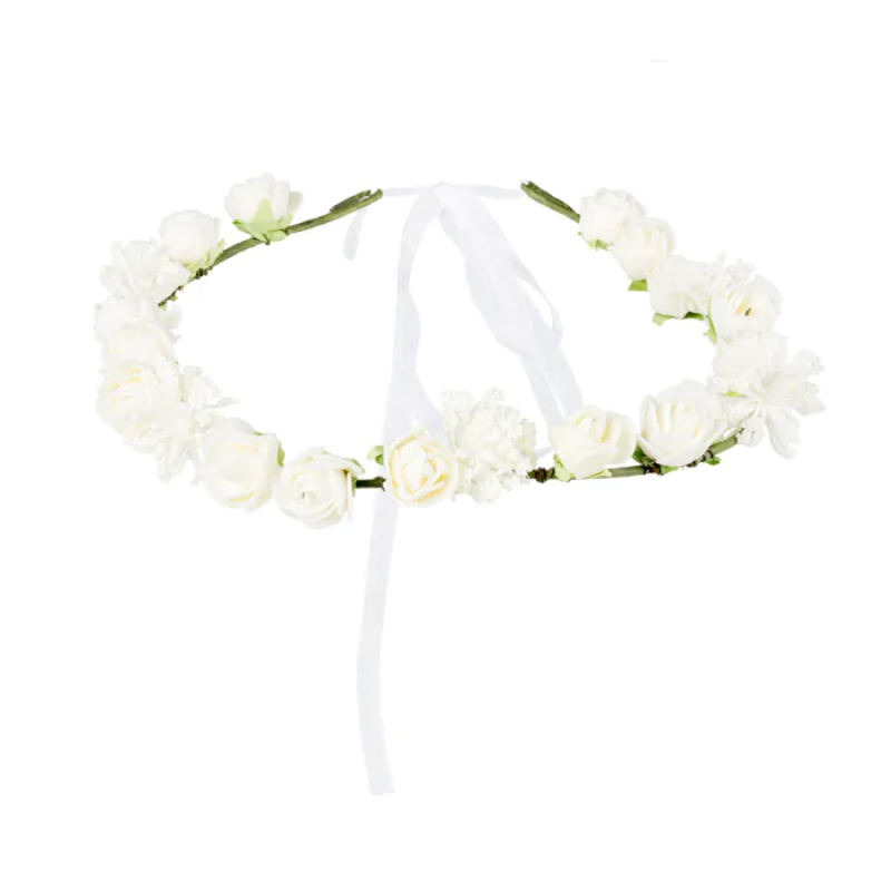 Bandeau Ibiza fleurs blanches