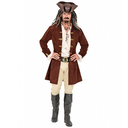 Manteau suédine brun de pirate pour homme