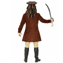 Manteau suédine brun de pirate pour homme