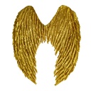 Ailes d'ange en plumes glam or 50 x 55 cm