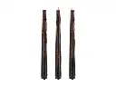 Bougies noires saignantes 25 cm, lot de 3