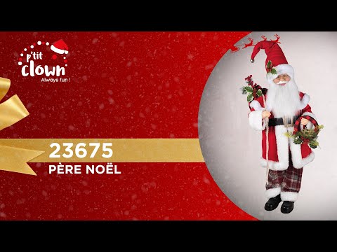 Décoration Père Noël animé et sonore 110 cm