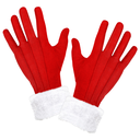 Gants Père Noël avec bordure peluche