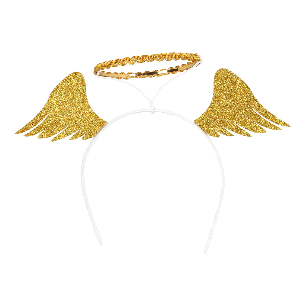 Serre-tête Angela (auréole et ailes) or