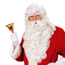 Perruque Père-Noël avec barbe, moustache et sourcils
