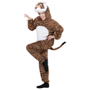 Déguisement combinaison en peluche tigre pour adulte