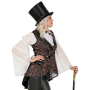 Déguisement femme gilet Steampunk queue de pie