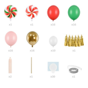 Kit DIY Guirlande de ballons bonbons - Noël