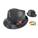 Chapeau sequin  clignotant 6 LED couleur aux choix 