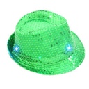 Chapeau sequin  clignotant 6 LED couleur aux choix 