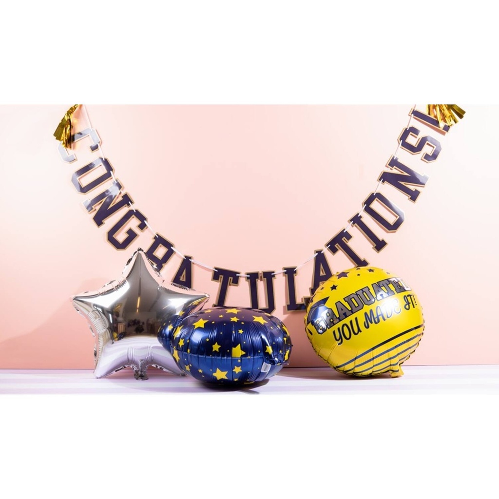 Bouquet de 5 ballons Graduation de 45 cm